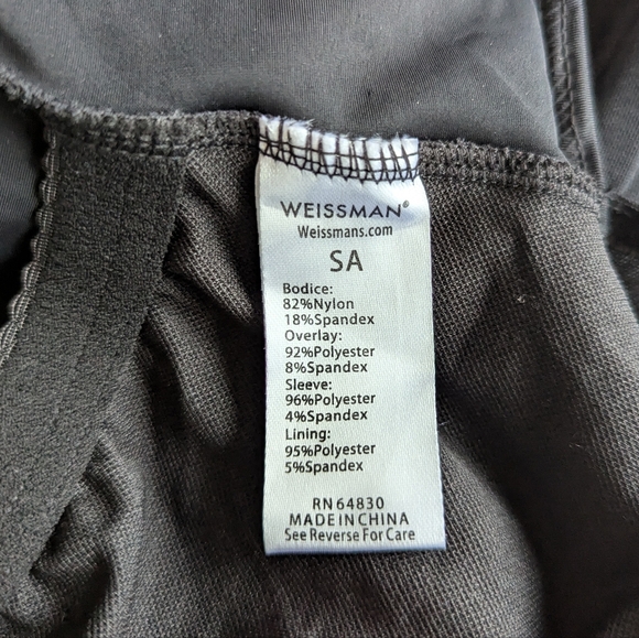 Weissman Adult Razzle Dazzle Black & Blue Sequin Biketard Costume Dance Dress - Picture 4 of 12